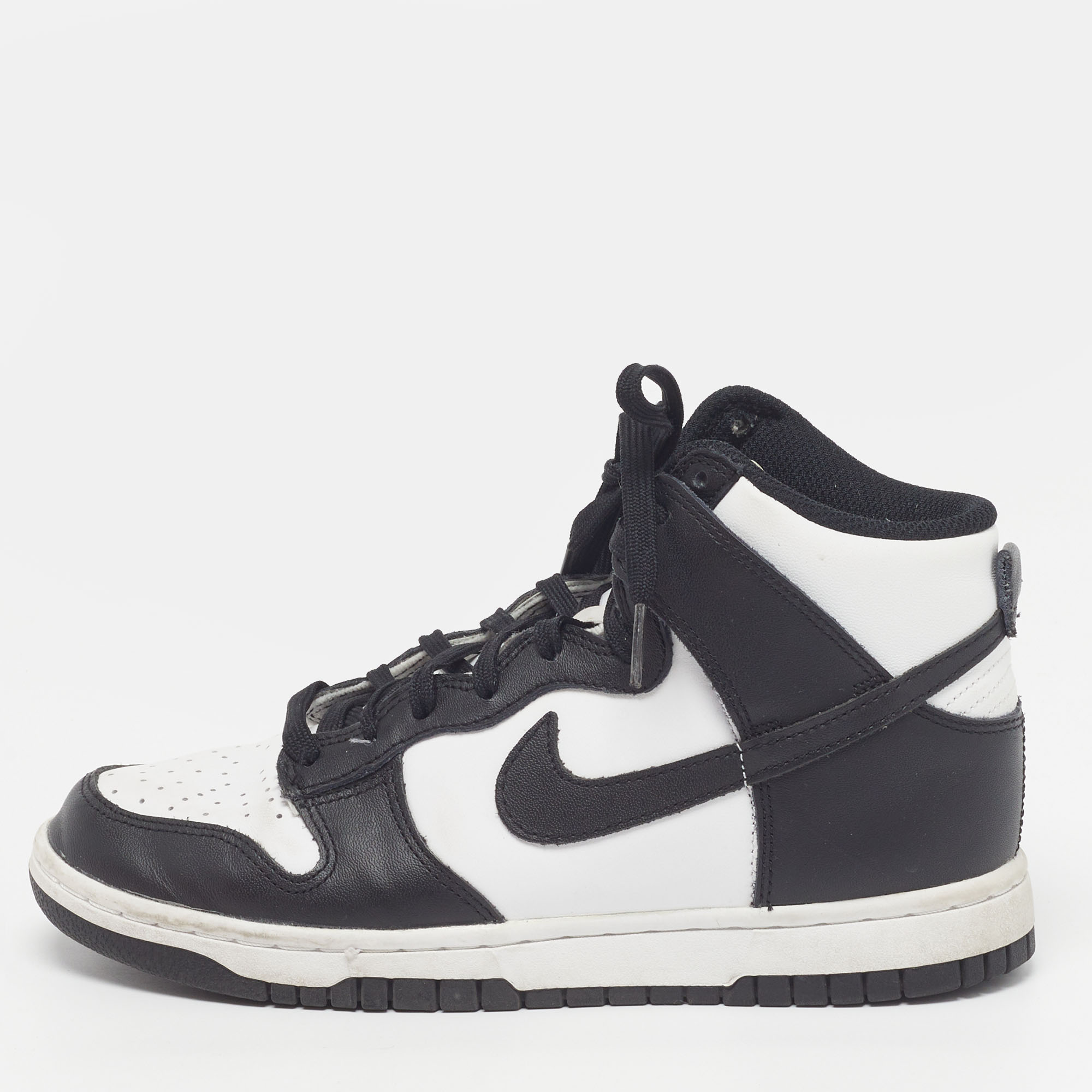 Nike Dunk High Panda 38 Black/White Leather High Top Sneaker