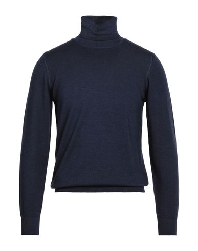 Man Turtleneck Midnight blue Size S Merino Wool