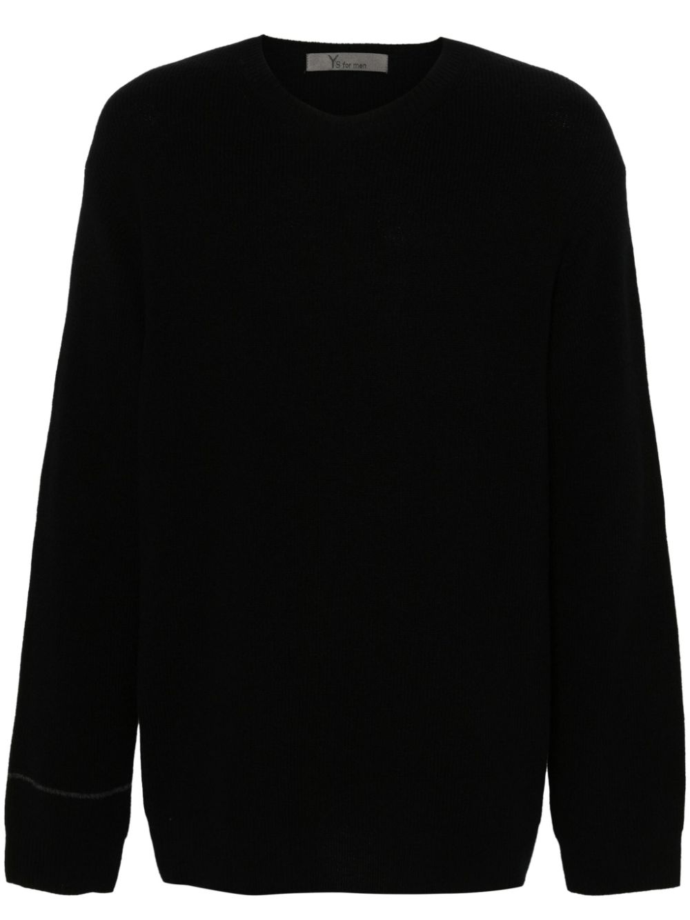 Intarsia-knit logo sweater - Black