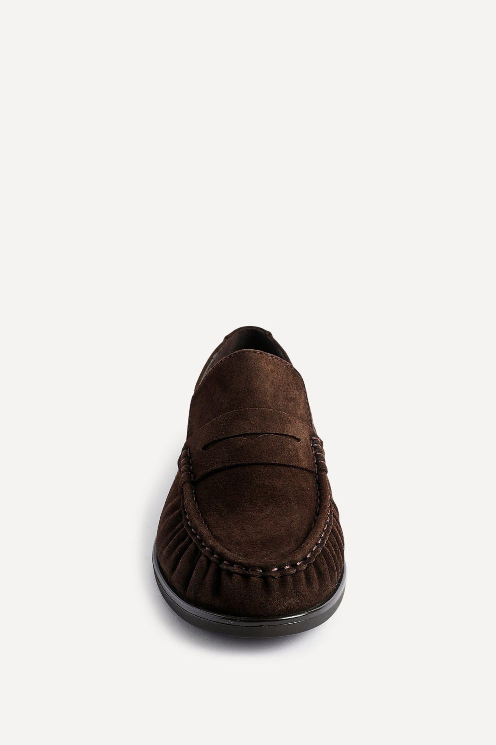 Linzi Women's Belmont Brown Suede Leather Loafers | : 5/Standard Fit