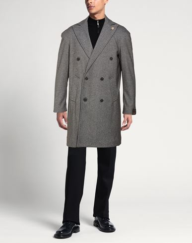 Man Coat Grey Size 38 Polyester
