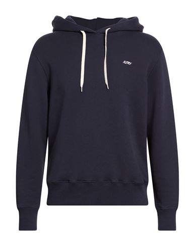 Man Sweatshirt Midnight blue Size L Cotton, Elastane