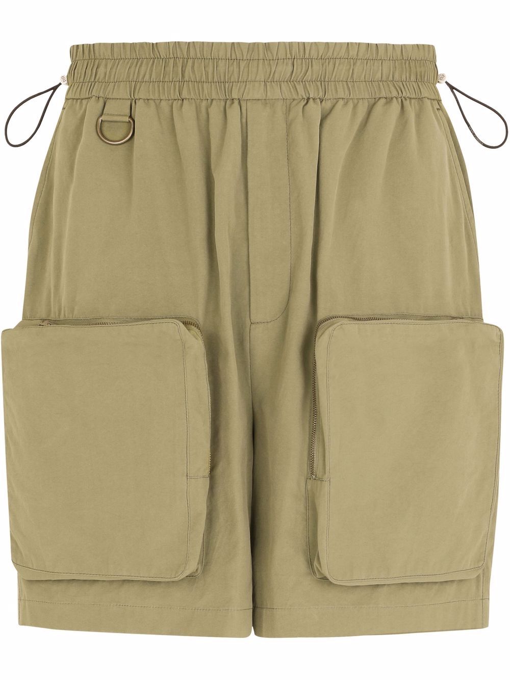Drawstring cargo shorts - Green