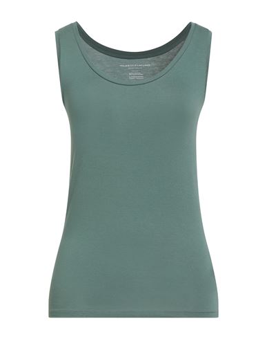 Woman Tank top Emerald green Size 1 Viscose, Elastane