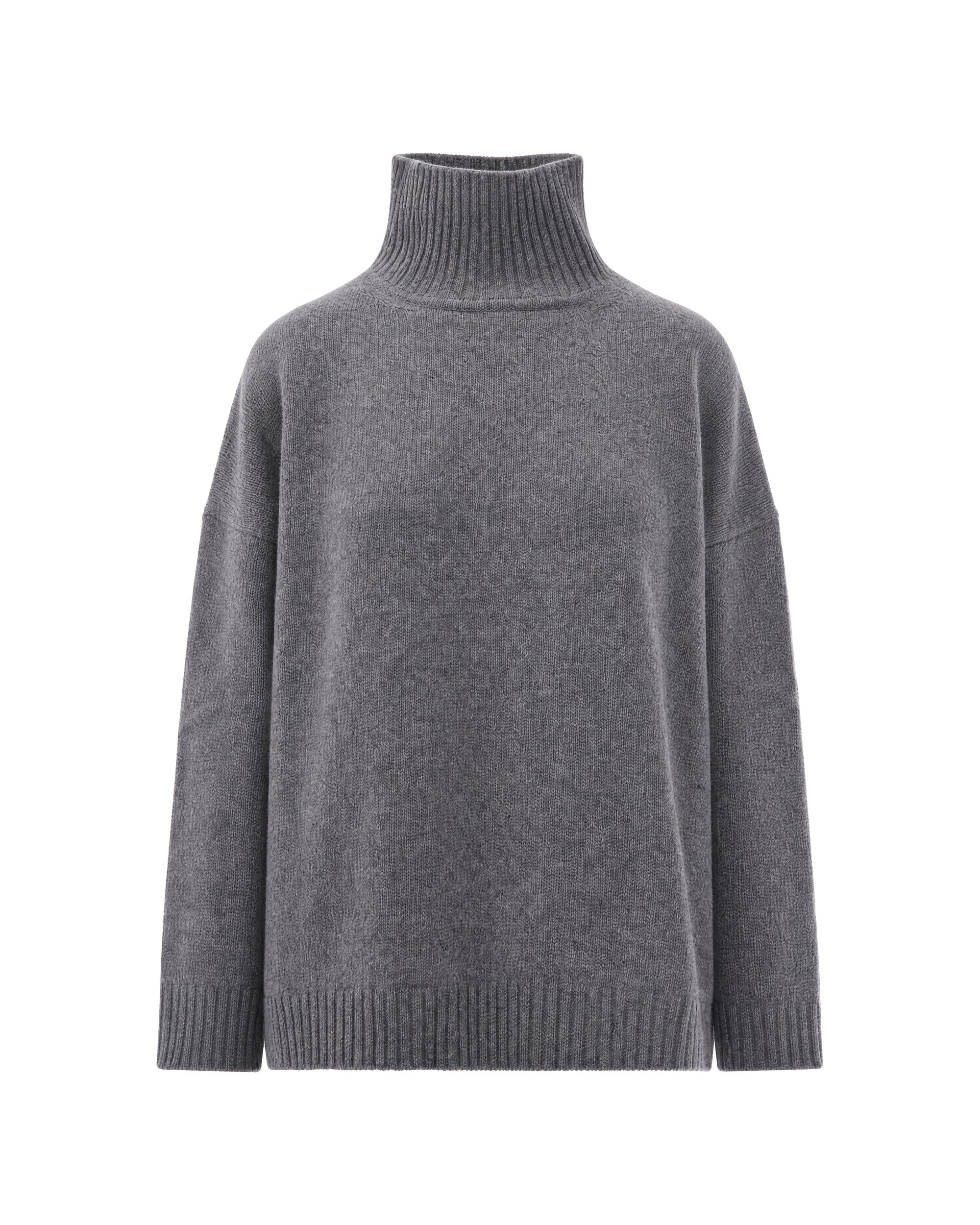 Virgin Wool Sweater — Gray