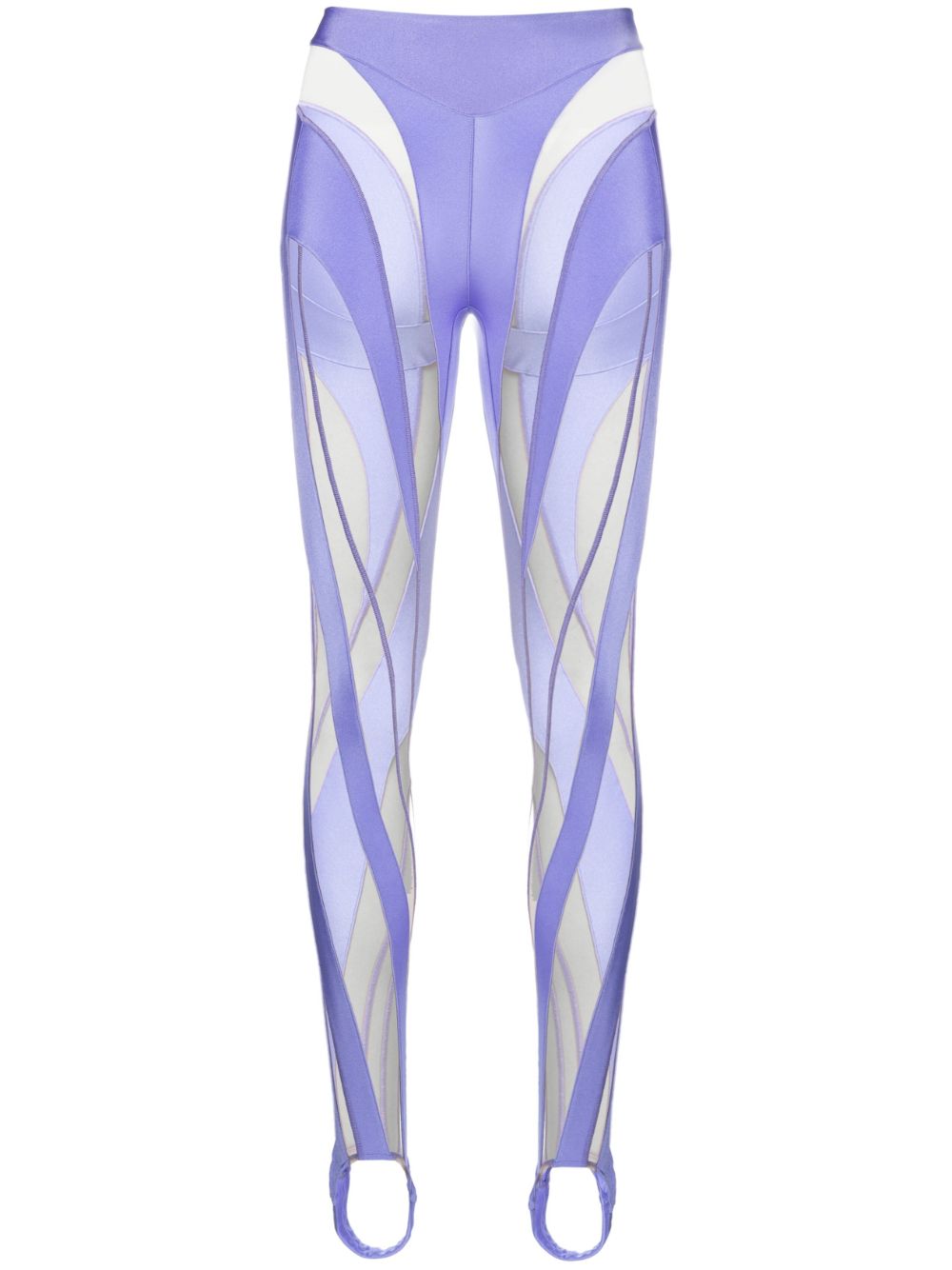 Spiral panelled leggings - Purple