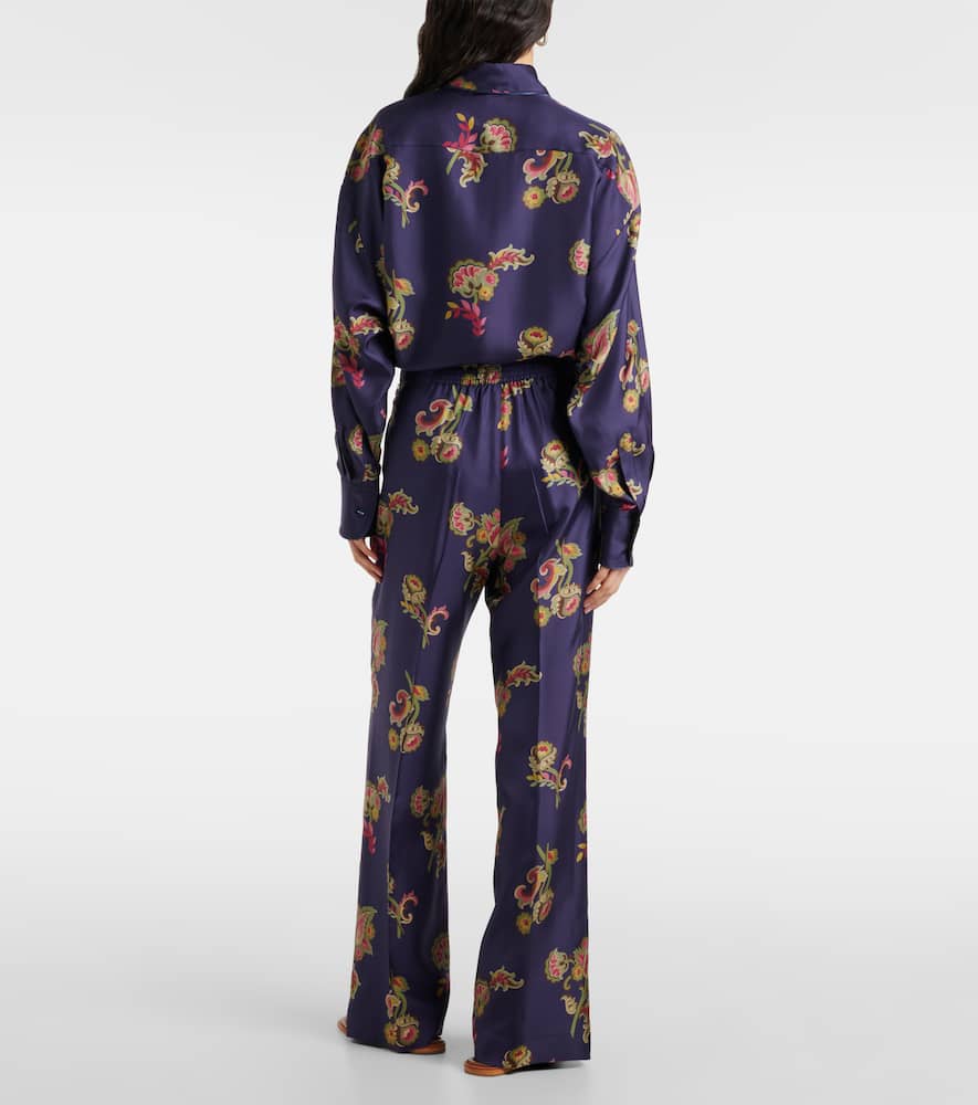 Silk palazzo pants