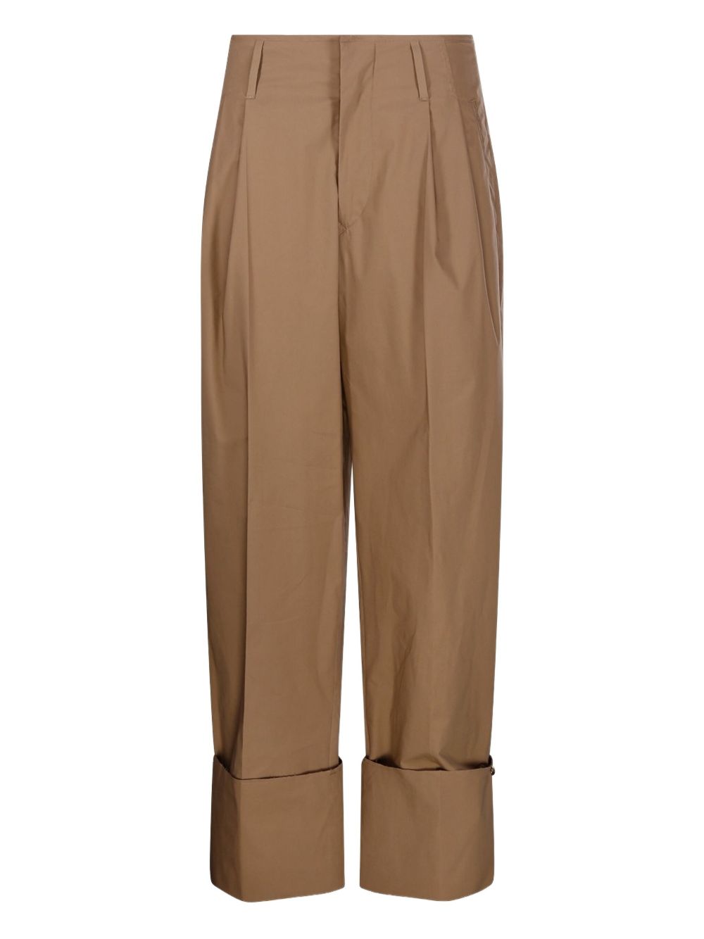 DARKPARK turn-up hem trousers - Brown