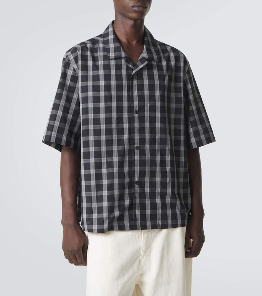Kline checked cotton bowling shirt
