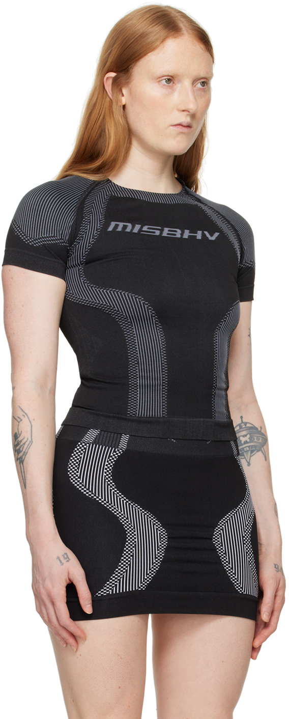 MISBHV Black Jacquard Sport Top