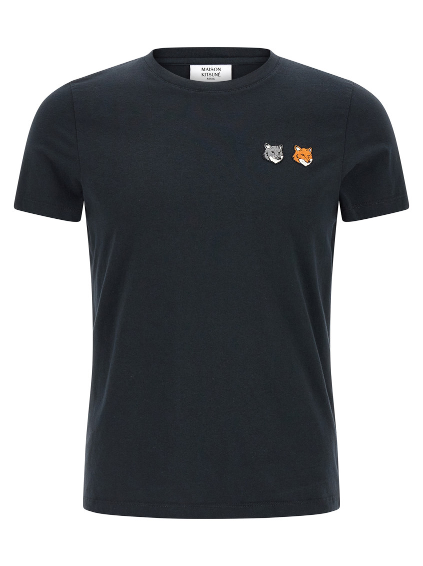 Maison Kitsuné - t shirt twin fox head embroidery
