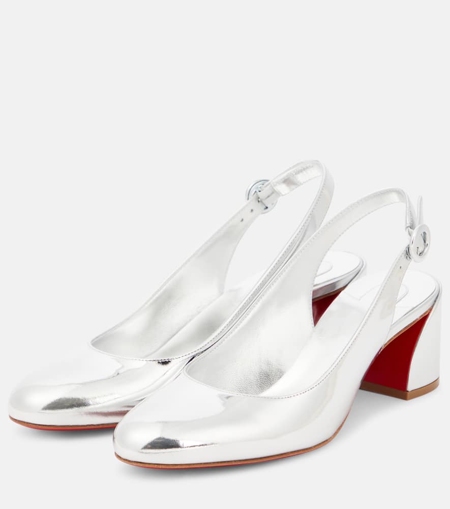 So Jane Sling metallic leather slingback pumps