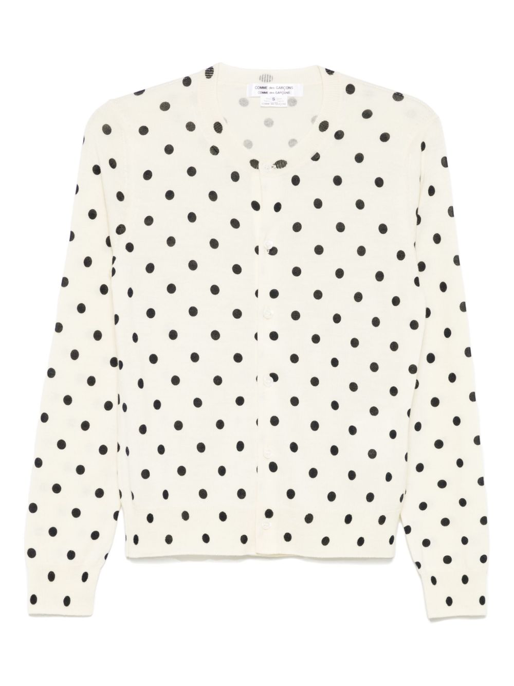 Comme Des Garçons Comme Des Garçons polka-dot cardigan - Neutrals