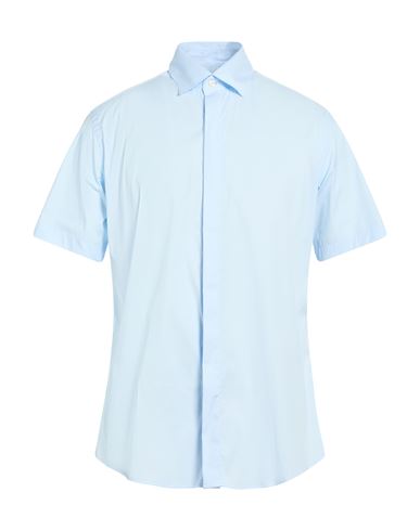 Man Shirt Sky blue Size 1 Cotton, Polyamide, Elastane