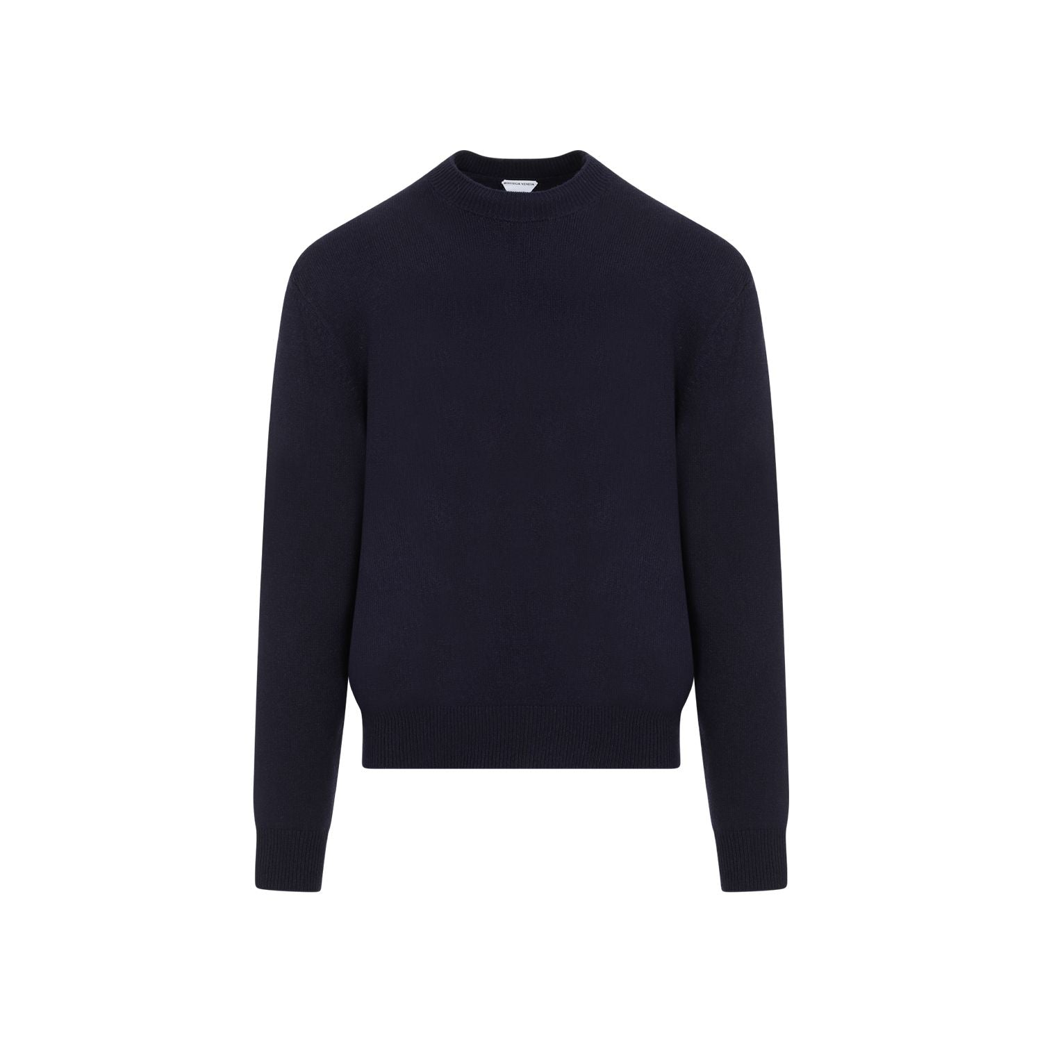Intrecciato Leather-Trimmed Cashmere-Blend Sweater