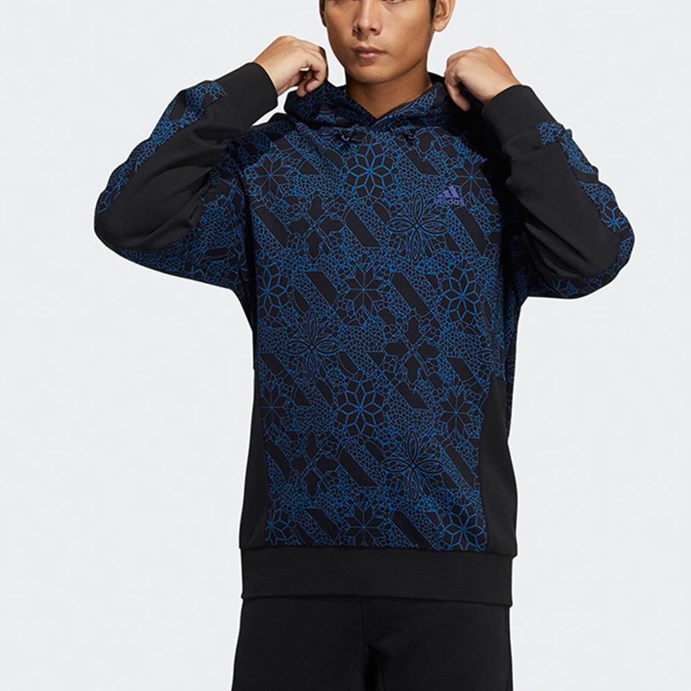 Men's Full Print Sports Pullover Navy Blue