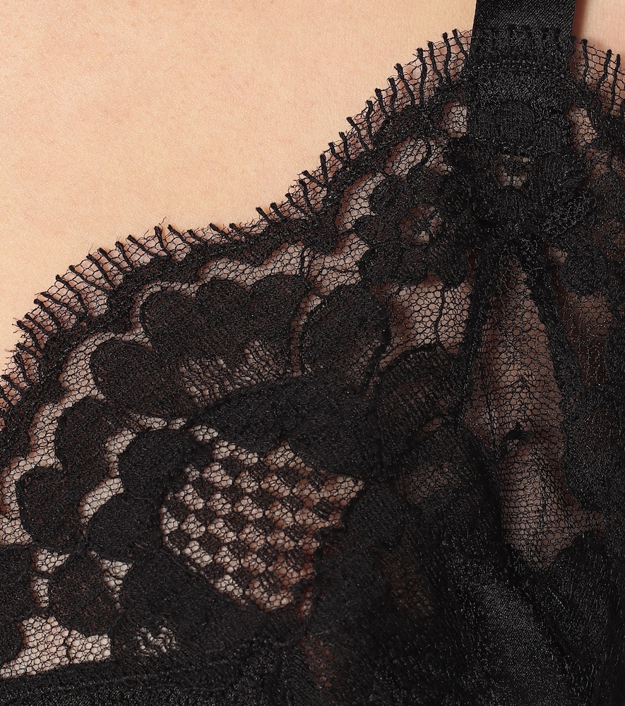 Dolce & Gabbana Lace-trimmed satin camisole