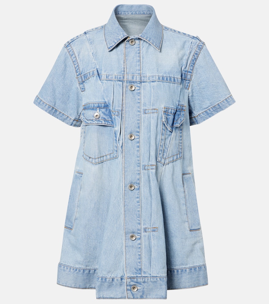 Deconstructed denim minidress