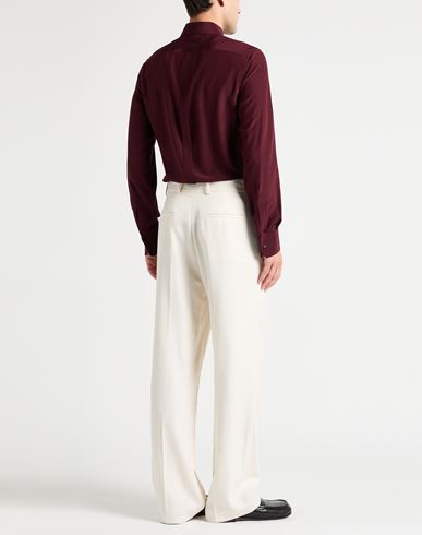 Man Shirt Burgundy Size 15 ½ Silk