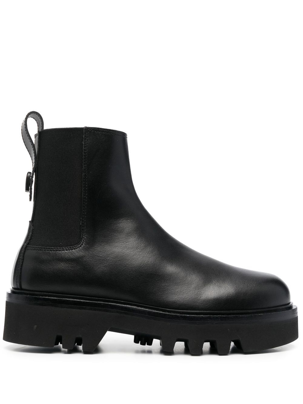 Leather ankle boots - Black