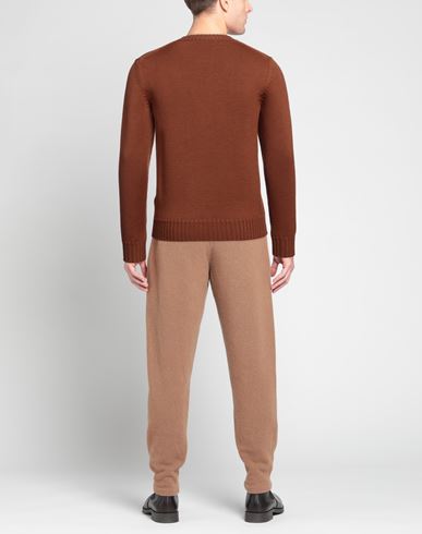 Alpha Studio Man Sweater Brown Size 36 Merino Wool