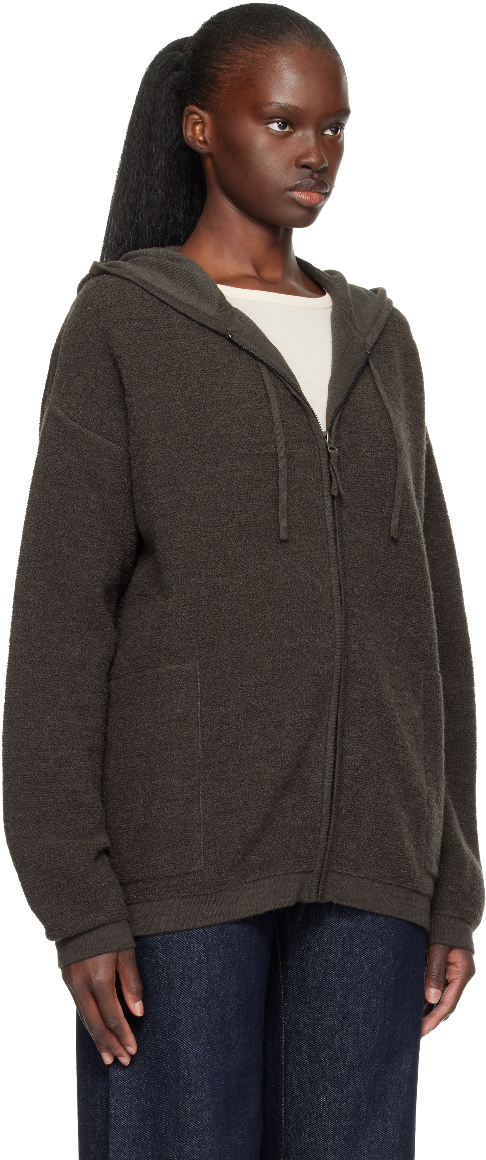 Gray Fine Terry Hoodie