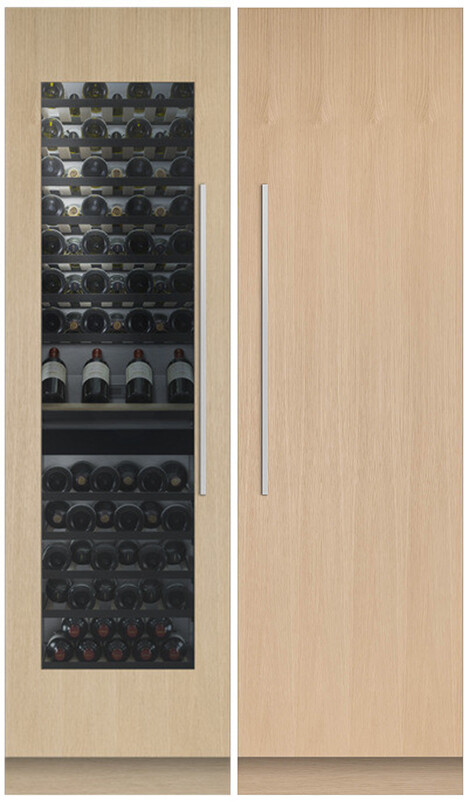 Fisher & Paykel Column Set with 24" Refrigerator and 24" Wine Cooler Panel Ready FPWINEFRIGSET