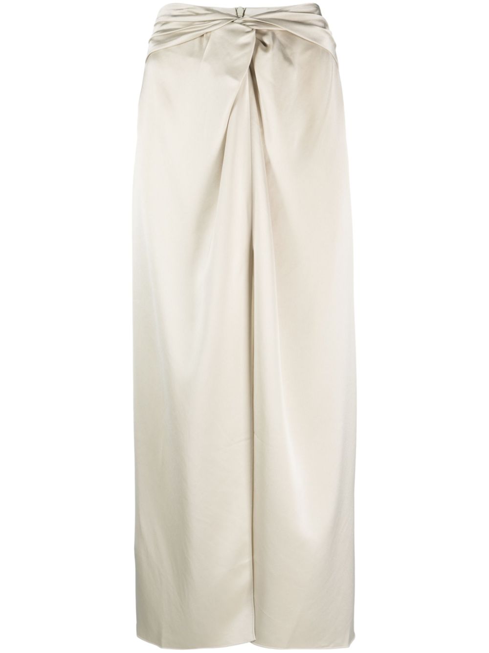 Heida satin maxi skirt - Green