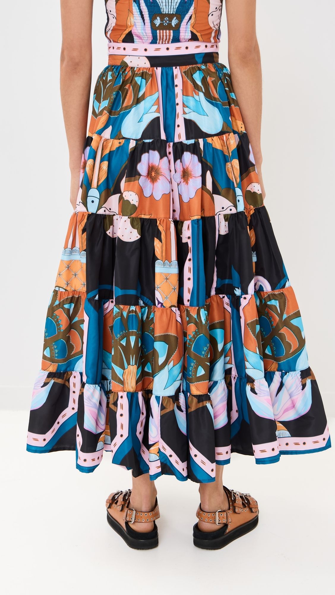 Viktoria Skirt Black/Blue Multicolor Print