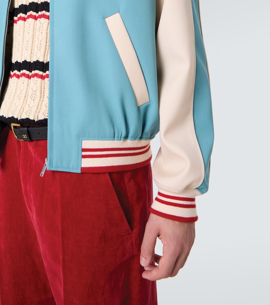 Logo virgin wool varsity jacket
