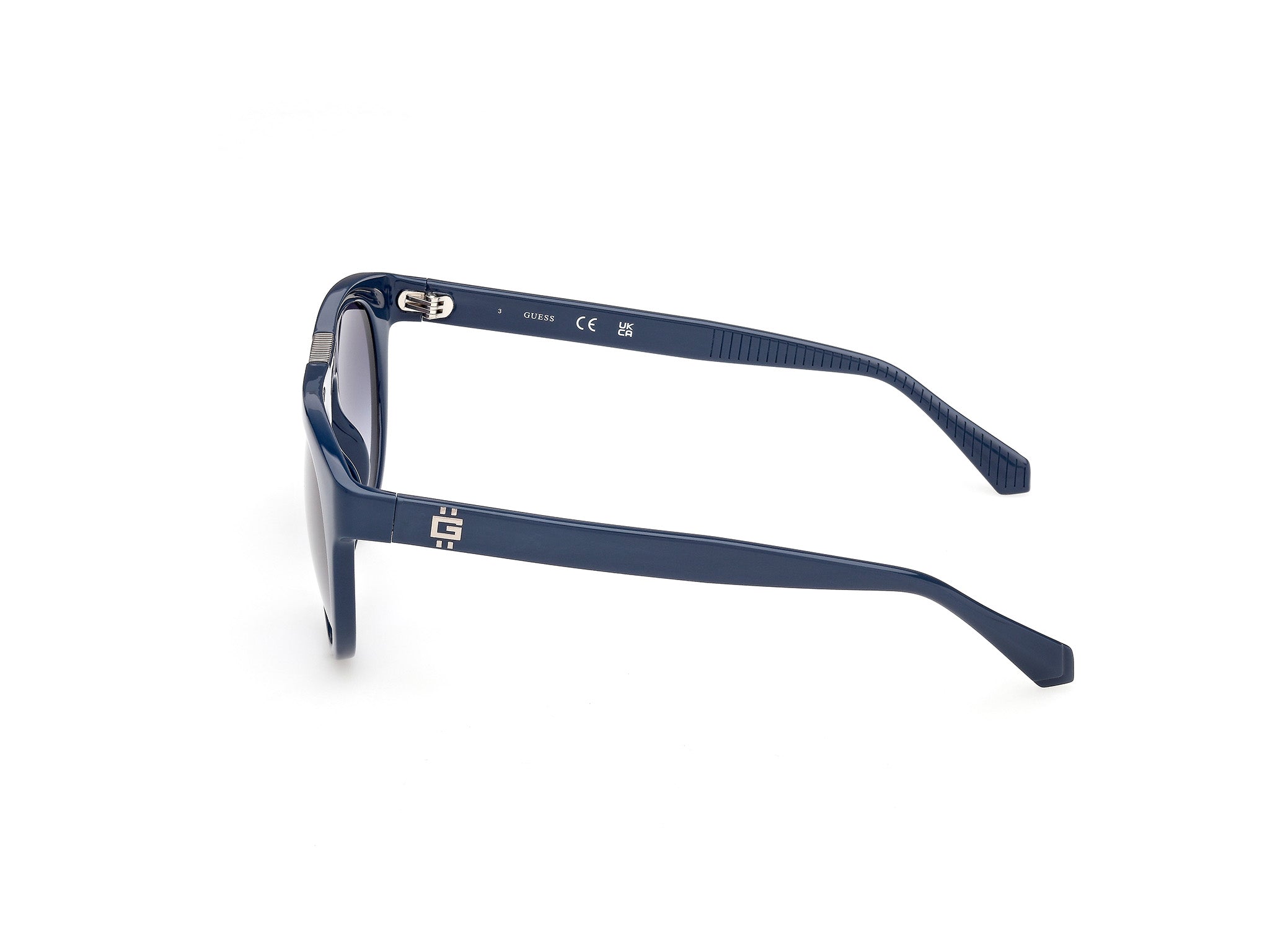 Guess Hombre Guess GU00275 90W Gafas de sol Inyectado Azul Azul Redonda Norma