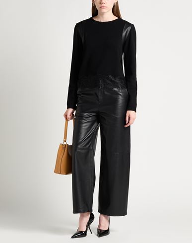 Woman Sweater Black Size 10 Virgin Wool, Cashmere, Polyester, Polyurethane resin, Polyamide