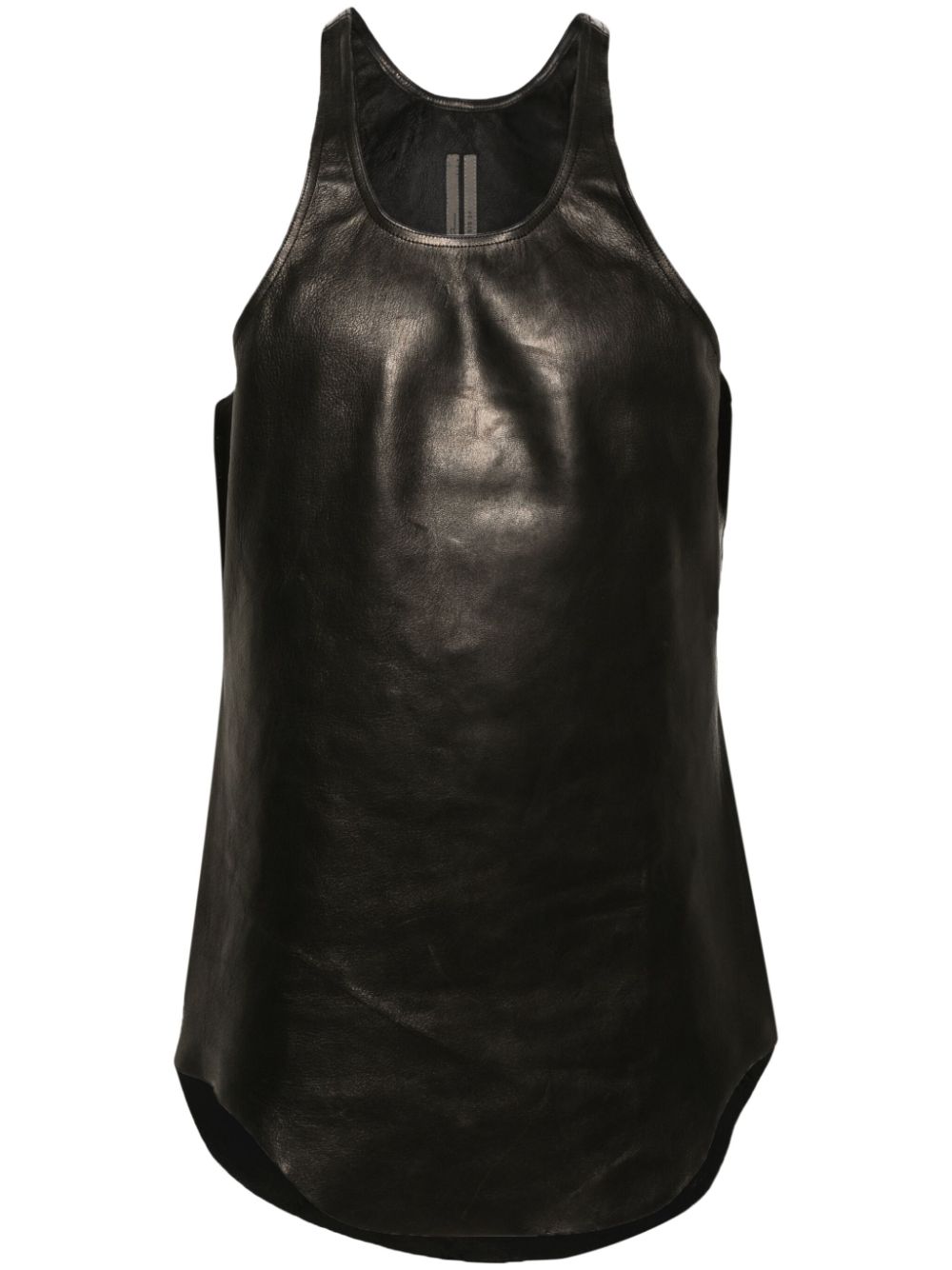Leather tank top - Black