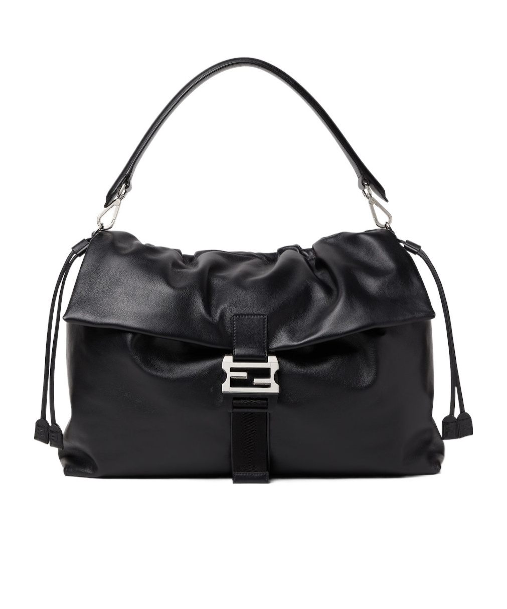 Black leather bag