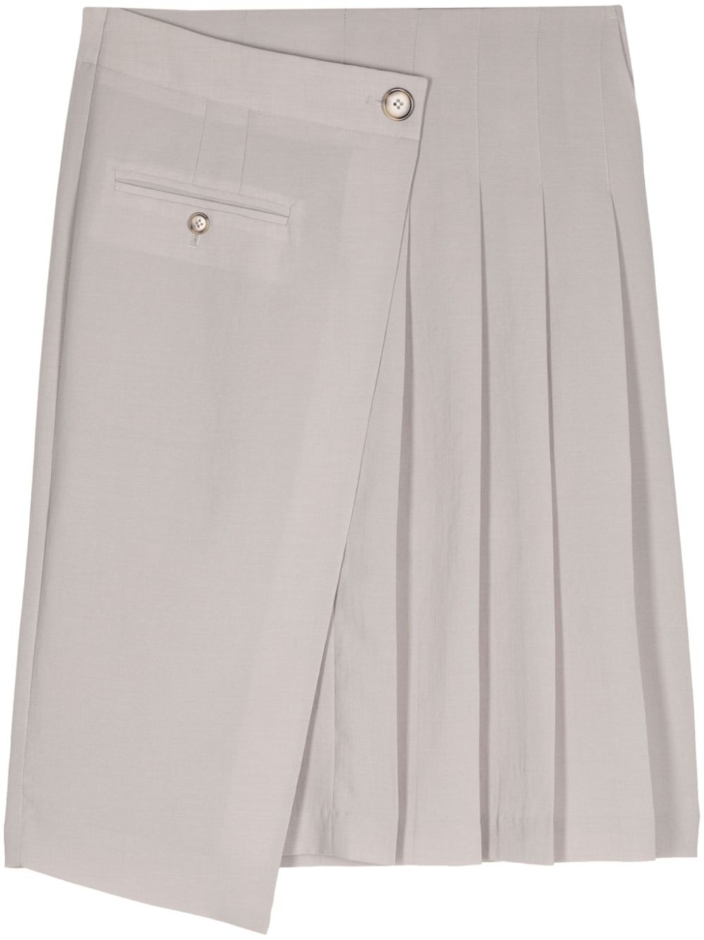 Asymmetric wraped skirt - Neutrals