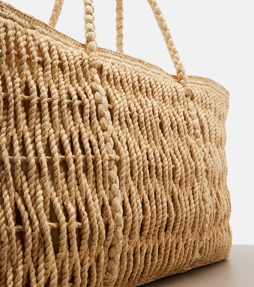 Georgica Large raffia tote bag
