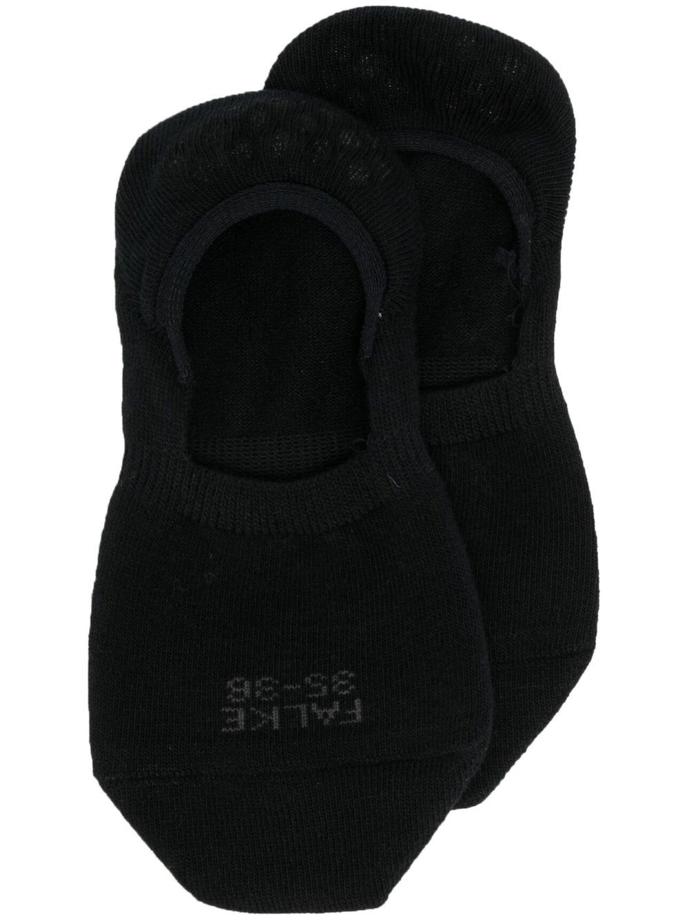 Intarsia-knit no-show socks - Black