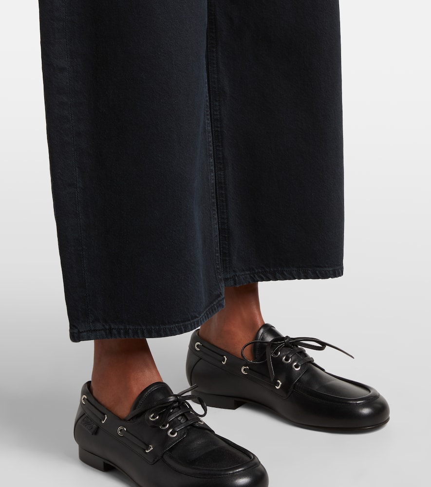 Low Curve cropped mid-rise barrel-leg jeans