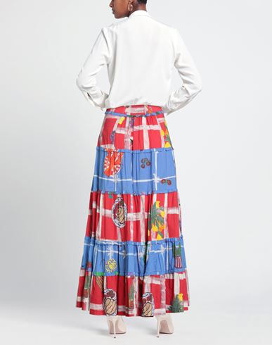 Woman Maxi skirt Red Size XS Cotton