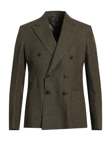 Brian Dales Man Blazer Military green Size 36 Linen