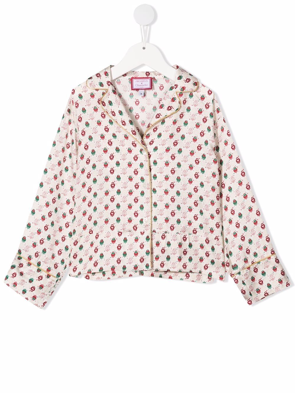 Embroidered button-down shirt - Neutrals