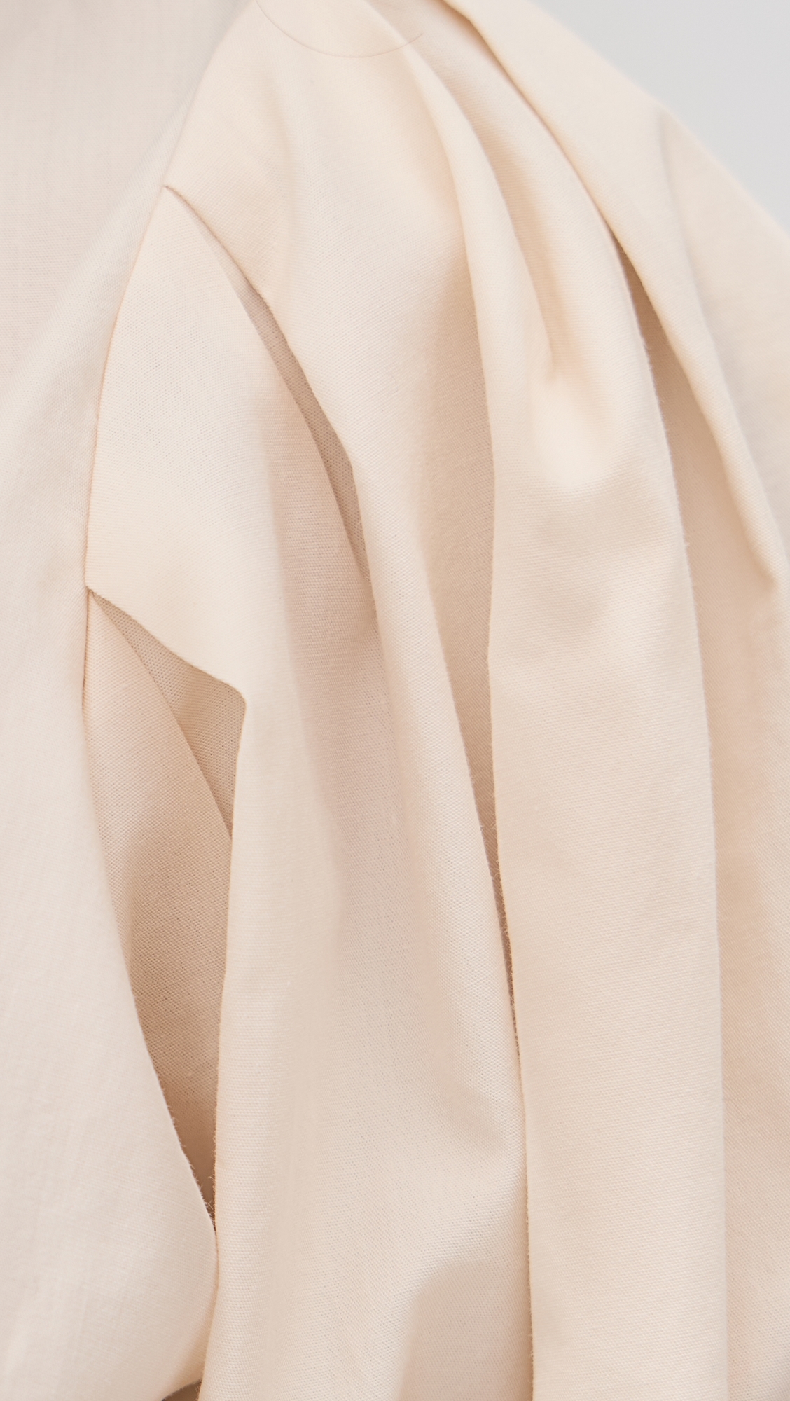 Pouf Tie Blouse Natural Poplin