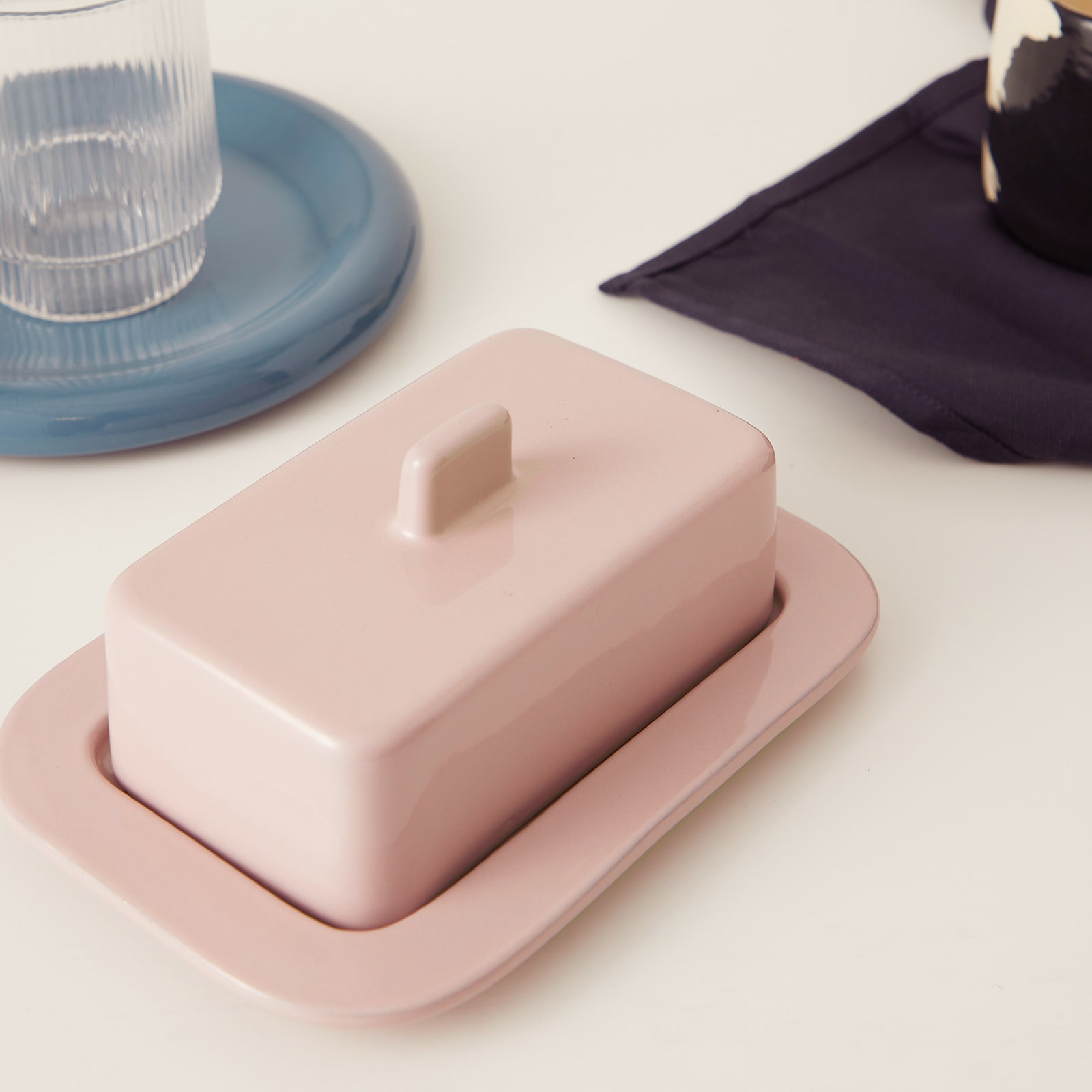 Barro Butter Dish in Pink