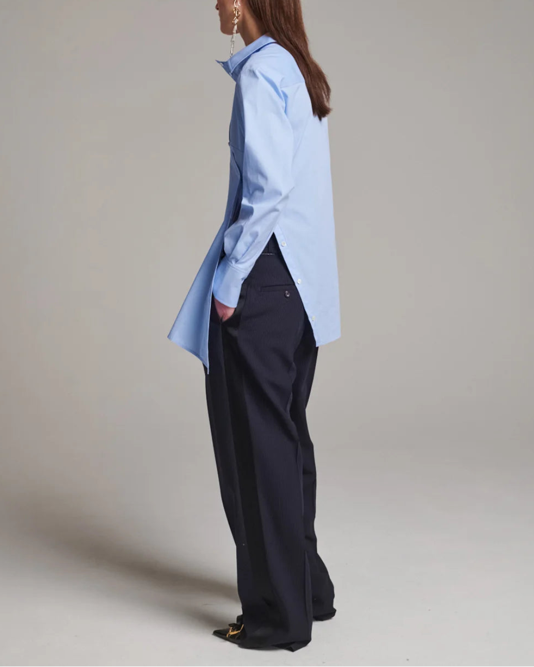 Twisted Cotton Light Blue Shirt