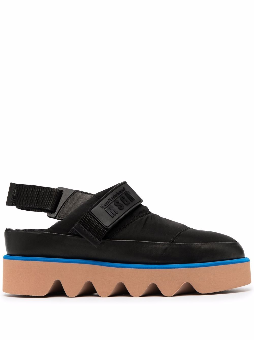 Padded platform mules - Black