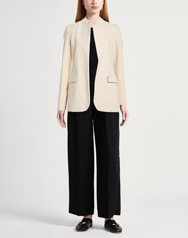 Woman Jacket Beige Size 4 Cotton, Polyamide, Elastane