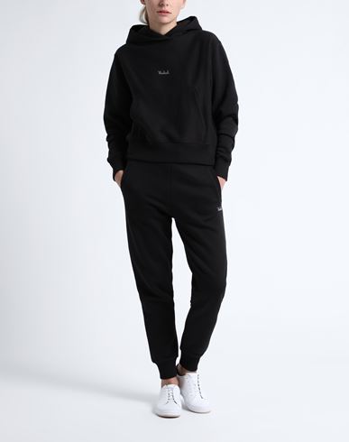 Logo Fleece Hoodie Woman Sweatshirt Black Size S Cotton, Polyester