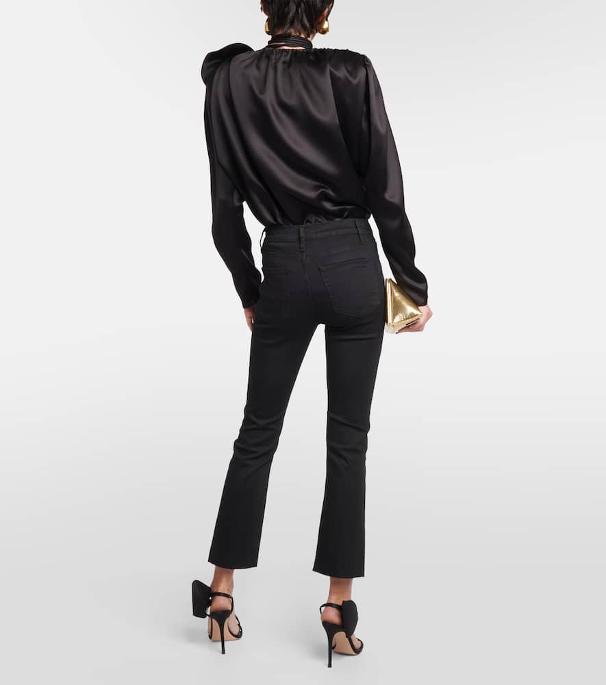Frame Le High Straight cropped straight jeans