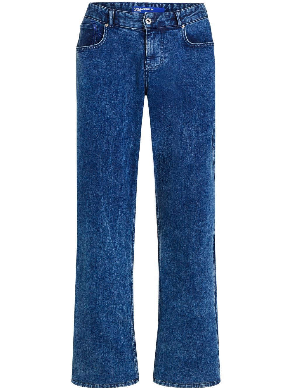 Mid-rise straight jeans - Blue