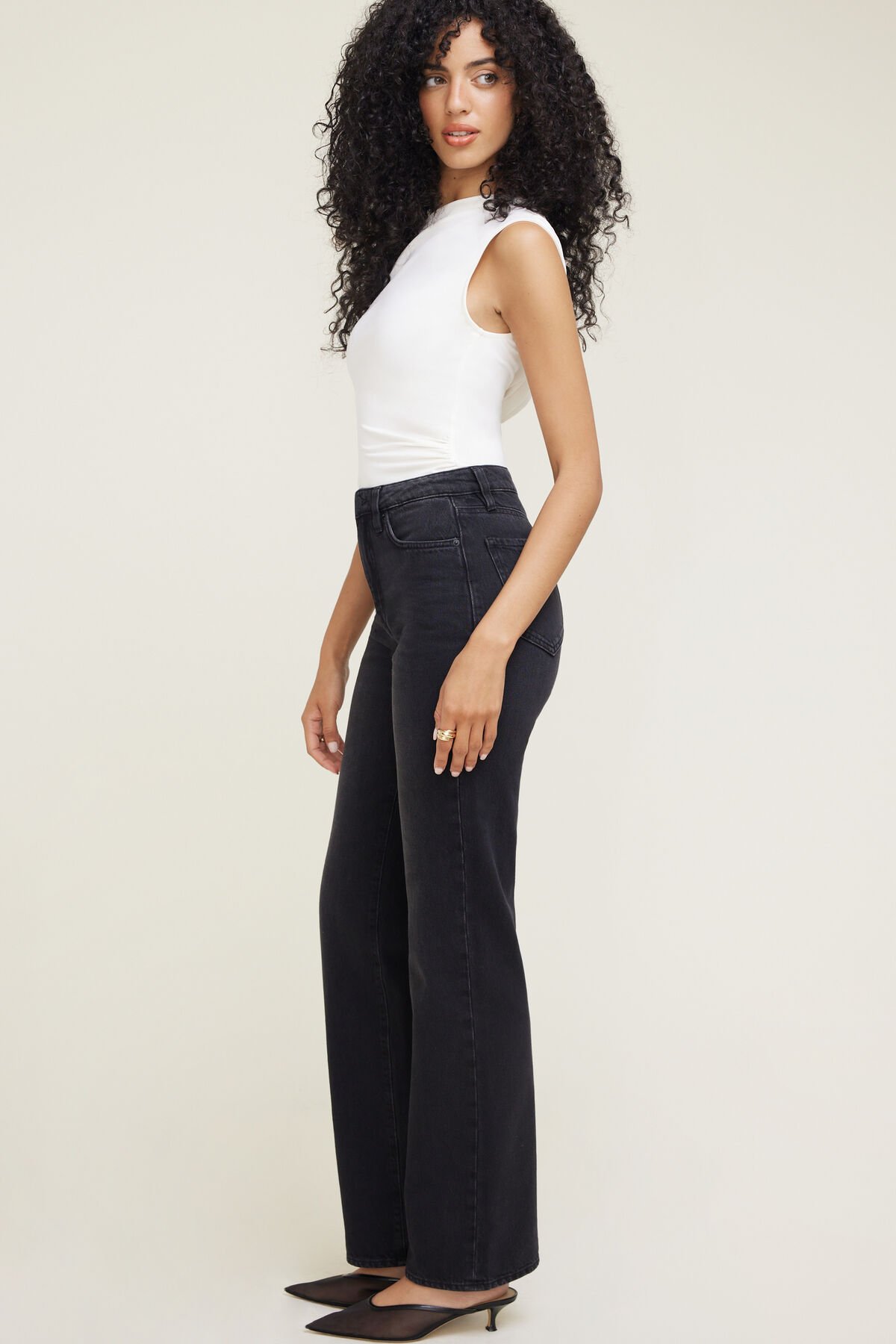 Cara High Rise Straight Jeans